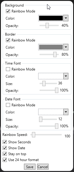Desk Clock: fully customizable